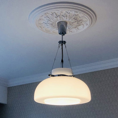 Modern Minimalist Round Cone Iron Glass 1-Light Pendant Light For Dining Room