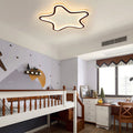 Contemporary Creative Kids Star Shape Silicone Aluminum Iron LED Flush Mount Ceiling Light For Bedroom