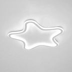 Contemporary Creative Kids Star Shape Silicone Aluminum Iron LED Flush Mount Ceiling Light For Bedroom