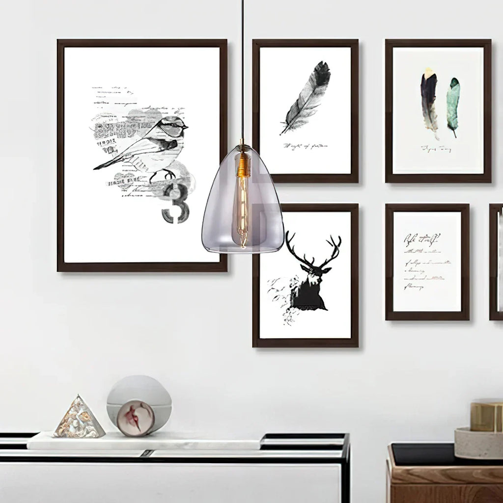 Contemporary Scandinavian Cone Metal Glass 1-Light Pendant Light For Dining Room