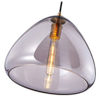 Contemporary Scandinavian Cone Metal Glass 1-Light Pendant Light For Dining Room