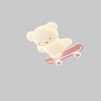 Lumendat Contemporary Creative Cartoon Kids Skateboard Bear PE Iron LED Flush Mount Ceiling Light For Bedroom Lumendat