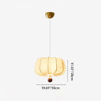 Traditional French Cream Round Cylinder Oval Hardware Wood Fabric 3/4 Light Pendant Light For Bedroom