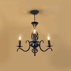 Contemporary Industrial Twig Candle Shaped Iron 3/5/6/8/10 Light Chandelier for Living Room BulbSquare