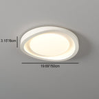 Modern Minimalist Irregular Round Iron Acrylic LED Flush Mount Ceiling Light For Bedroom