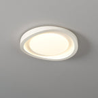 Modern Minimalist Irregular Round Iron Acrylic LED Flush Mount Ceiling Light For Bedroom