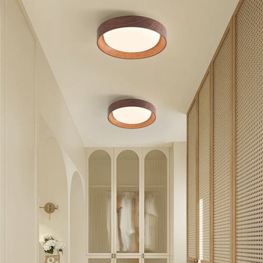 Modern Minimalist ABS PC Square Round LED Flush Mount Ceiling Light For Hallway Lumendat