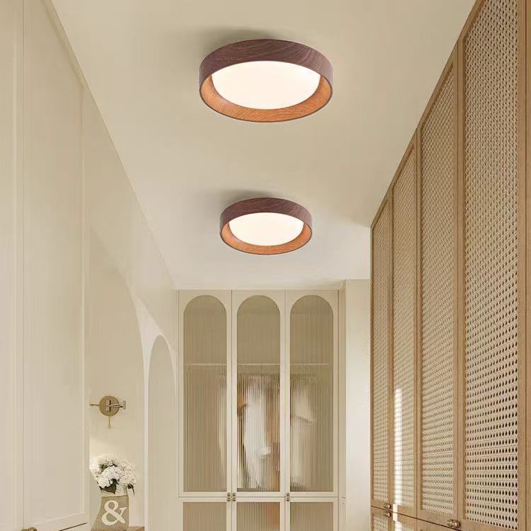 Modern Minimalist ABS PC Square Round LED Flush Mount Ceiling Light For Hallway Lumendat