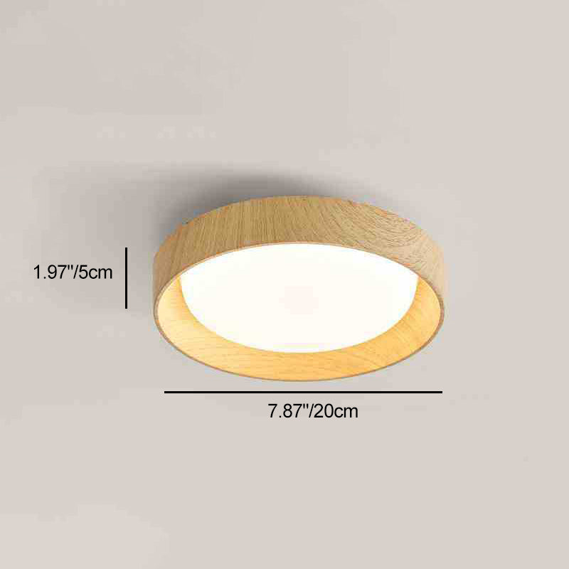 Modern Minimalist ABS PC Square Round LED Flush Mount Ceiling Light For Hallway Lumendat