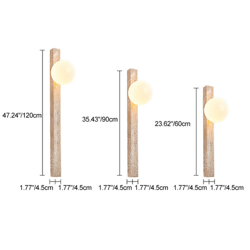 Modern Minimalist Rectangle Linear Yellow Travertine 2-Light Wall Sconce Lamp For Bedroom