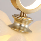 Contemporary Creative Flower Oval Resin Iron 1-light Pendant Light for Bedroom