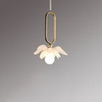 Contemporary Creative Flower Oval Resin Iron 1-light Pendant Light for Bedroom