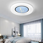 Modern Minimalist Flower Round Iron Acrylic LED Flush Mount Ceiling Light For Bedroom