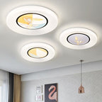 Modern Minimalist Flower Round Iron Acrylic LED Flush Mount Ceiling Light For Bedroom