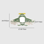 Contemporary Creative Airplane Iron Acrylic LED Flush Mount Ceiling Fan Light for Bedroom