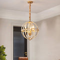 Modern Luxury Sphere Iron Crystal 3-Light Pendant Light For Living Room