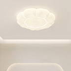 Modern Simplicity Petal Round Iron Acrylic Plastic LED Flush Mount Ceiling Light For Bedroom