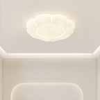 Modern Simplicity Petal Round Iron Acrylic Plastic LED Flush Mount Ceiling Light For Bedroom
