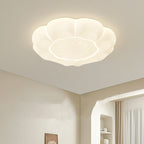 Modern Simplicity Petal Round Iron Acrylic Plastic LED Flush Mount Ceiling Light For Bedroom