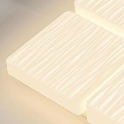 Modern Minimalist Rectangular Iron Plastic LED Flush Mount Ceiling Light For Bedroom