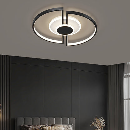 Contemporary Scandinavian Square Iron Acrylic LED Flush Mount Ceiling Light for Bedroom