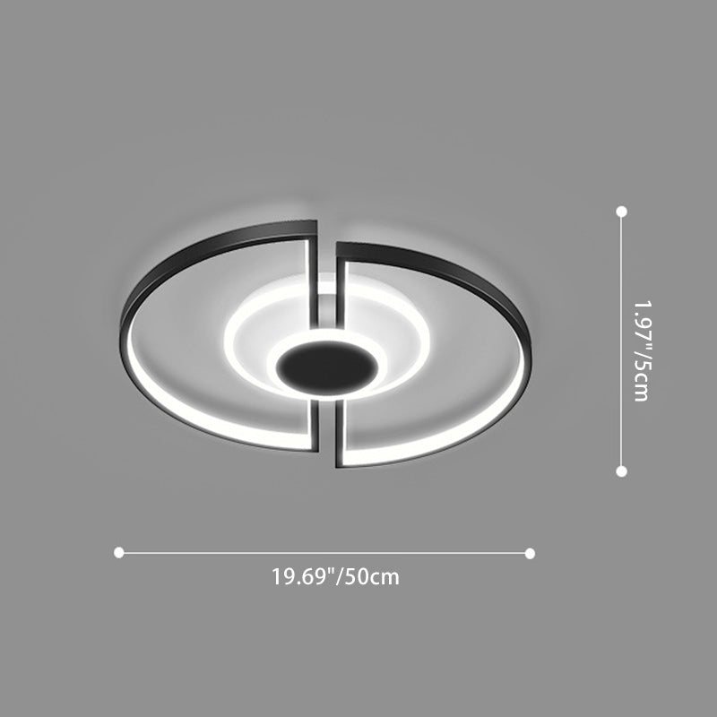 Contemporary Scandinavian Square Iron Acrylic LED Flush Mount Ceiling Light for Bedroom