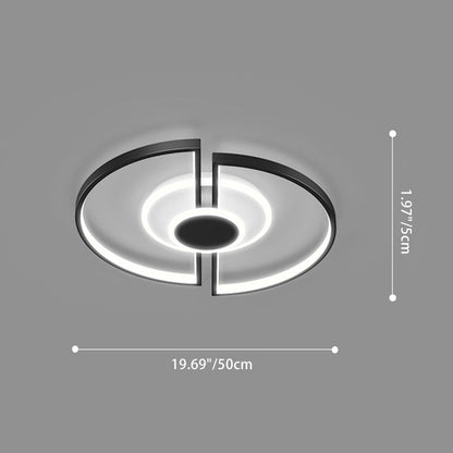 Contemporary Scandinavian Square Iron Acrylic LED Flush Mount Ceiling Light for Bedroom
