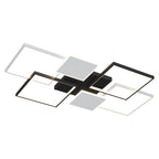 Contemporary Scandinavian Square Iron Acrylic LED Flush Mount Ceiling Light for Bedroom