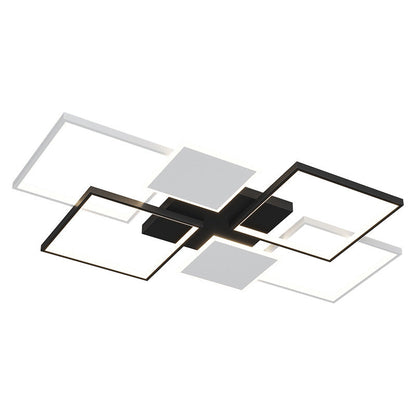 Contemporary Scandinavian Square Iron Acrylic LED Flush Mount Ceiling Light for Bedroom