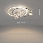 Contemporary Creative Star Round Iron Acrylic LED Flush Mount Ceiling Light For Bedroom