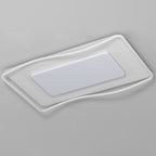Contemporary Nordic Rectangle Iron Aluminum Silicone LED Flush Mount Ceiling Light For Living Room