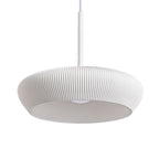 Contemporary Scandinavian Round Iron Plaster LED Pendant Light For Living Room