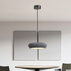 Contemporary Scandinavian Round Iron Plaster LED Pendant Light For Living Room