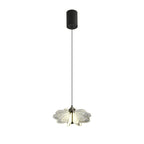 Contemporary Scandinavian Petal Round Acrylic Aluminum LED Pendant Light For Bedroom