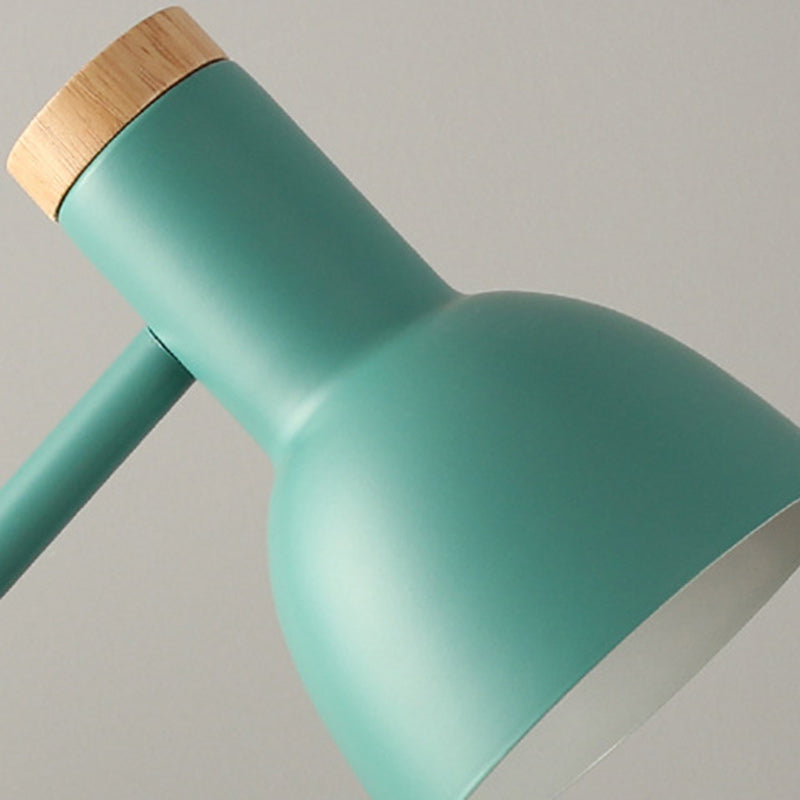 Contemporary Nordic Dome Iron Solid Wood 1-Light Table Lamp For Bedroom Lumendat