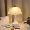 Traditional French Dome Glass Iron LED Table Lamp For Bedroom Lumendat