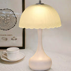 Traditional French Dome Glass Iron LED Table Lamp For Bedroom Lumendat