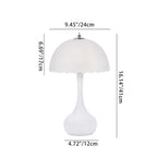Traditional French Dome Glass Iron LED Table Lamp For Bedroom Lumendat