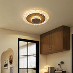 Modern Luxury Flower Round Iron Aluminum Acrylic LED Flush Mount Ceiling Light For Living Room