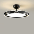 Modern Minimalist Round Iron Aluminum Acrylic LED Semi-Flush Mount Ceiling Light For Bedroom