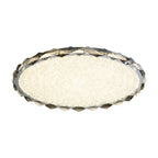 Modern Luxury Round Metal Crystal LED Flush Mount Ceiling Light For Bedroom