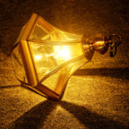 Traditional Rustic Cone Copper Glass 1-Light Pendant Light For Living Room
