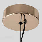 Contemporary Nordic Dome Metal Glass 2-Light Pendant Light For Bedroom