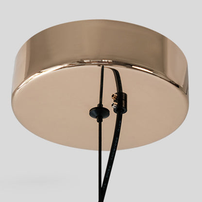 Contemporary Nordic Dome Metal Glass 2-Light Pendant Light For Bedroom