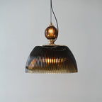 Contemporary Nordic Dome Metal Glass 2-Light Pendant Light For Bedroom