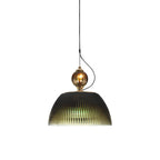 Contemporary Nordic Dome Metal Glass 2-Light Pendant Light For Bedroom