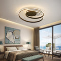 Contemporary Creative Circle Iron Aluminum LED Semi-Flush Mount Ceiling Light For Bedroom Lumendat