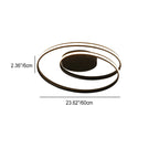 Contemporary Creative Circle Iron Aluminum LED Semi-Flush Mount Ceiling Light For Bedroom Lumendat