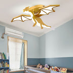 Lumendat Contemporary Creative Kids Cartoon Dinosaur Metal Acrylic LED Semi-Flush Mount Ceiling Light For Bedroom Lumendat