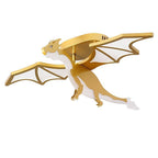 Lumendat Contemporary Creative Kids Cartoon Dinosaur Metal Acrylic LED Semi-Flush Mount Ceiling Light For Bedroom Lumendat
